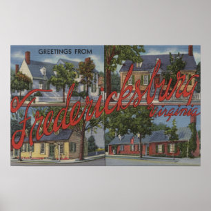 Fredericksburg Virginia - stora brevplatser Poster