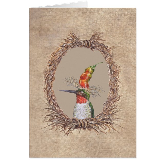 Frederico hummingbirdkortet hälsningskort (Framsidan)