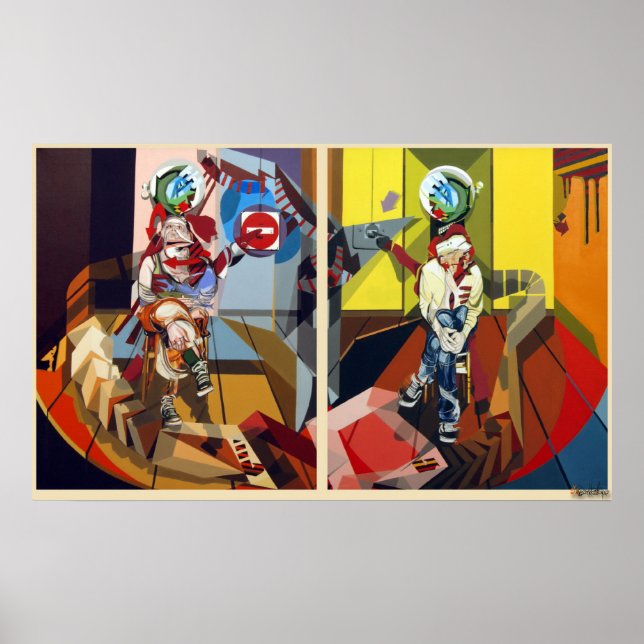 Frederik Bellanger femme&homme jambes croisees Poster (Framsidan)