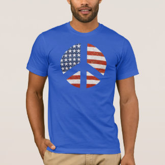 FredflaggaT-tröja - amerikanska flagganfredstecken Tee Shirt