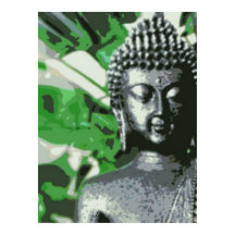 Fredfull Buddha Meditation Affisch – Närbild Zen