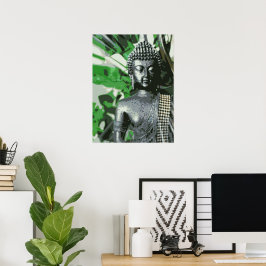 Fredfull Buddha-meditationsaffisch – Zen-väggkonst Poster