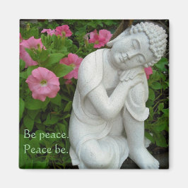 Fredfull Buddha Trädgård Magnet – Var Fred Zen Dek