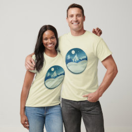 Fredfull vinterlandskap t shirt