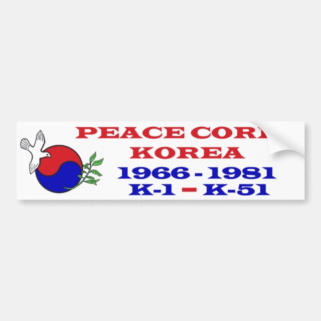 FredkårKorea bildekal (Framsidan)