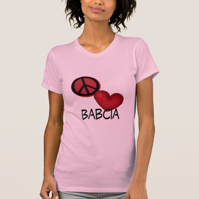 Fredkärlek Babcia Tee Shirt (Framsida)