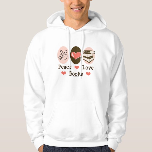 Fredkärlek bokar den Hooded tröjan Sweatshirt Med Luva (Framsida)