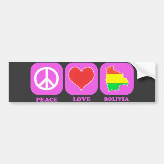 Fredkärlek Bolivia Bildekal