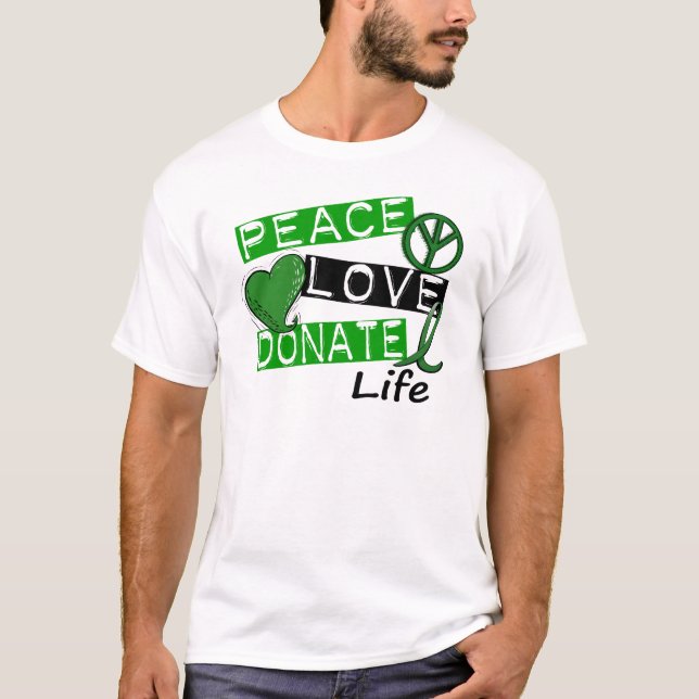 FREDKÄRLEK DONERAR LIV TEE SHIRT (Framsida)