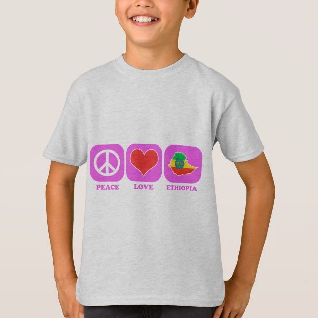 Fredkärlek Etiopien Tee Shirt (Framsida)