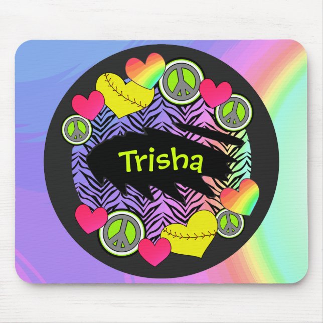 Fredkärlek Fastpitch Mousepad Musmatta (Framsidan)