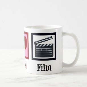 Fredkärlek filmar gullig filmskapare kaffemugg