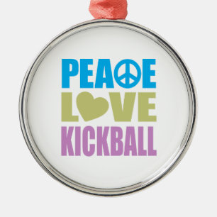 Fredkärlek Kickball Julgransprydnad Metall
