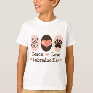 Fredkärlek Labradoodles lurar T-skjortan T Shirt