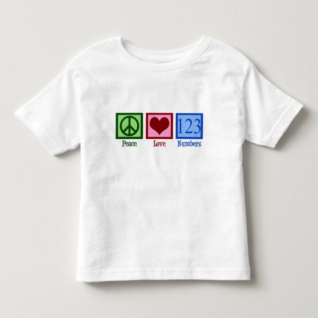 Fredkärlek numrerar tee shirt (Framsida)