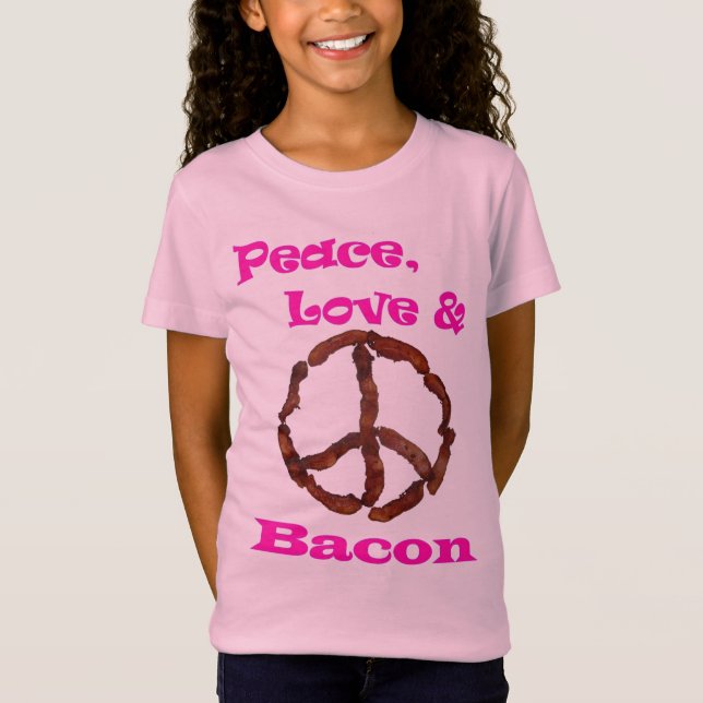Fredkärlek och baconTShirt 1.jpg T Shirt (Framsida)