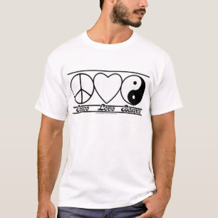 Fredkärlek och balanserar t shirt