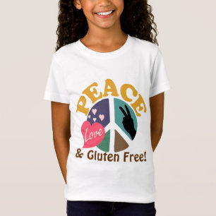 Fredkärlek och Gluten frigör T-shirt