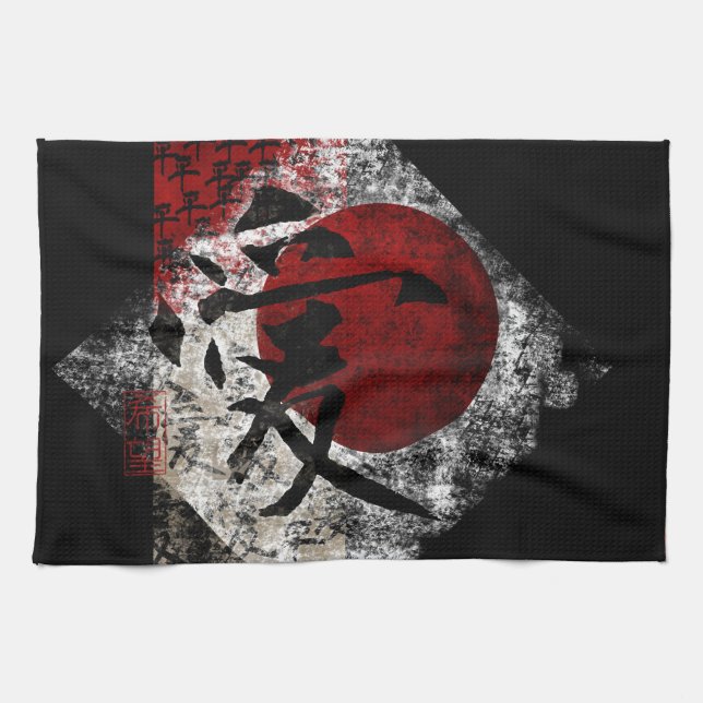 Fredkärlek och hopp #3 kökshandduk (Horisontell)