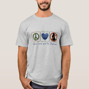 Fredkärlek och inget skuggar t-shirt