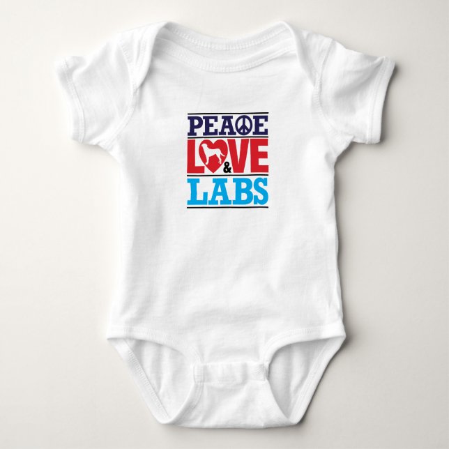 Fredkärlek och labb tee shirt (Framsida)