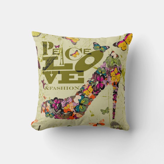 Fredkärlek och mode, xo PJ. Kudde (Framsida)