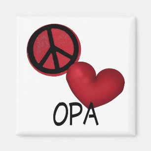 Fredkärlek Opa Magnet