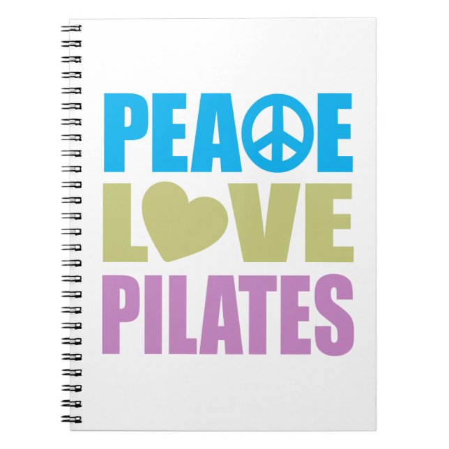 Fredkärlek Pilates Anteckningsbok (Framsidan)