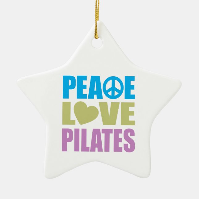 Fredkärlek Pilates Julgransprydnad Keramik (Framsidan)