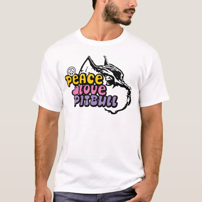 Fredkärlek Pitbull, Anti BSL Tee Shirt (Framsida)
