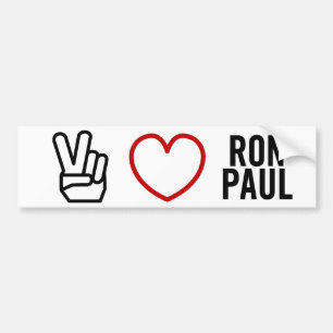 Fredkärlek Ron Paul Bildekal