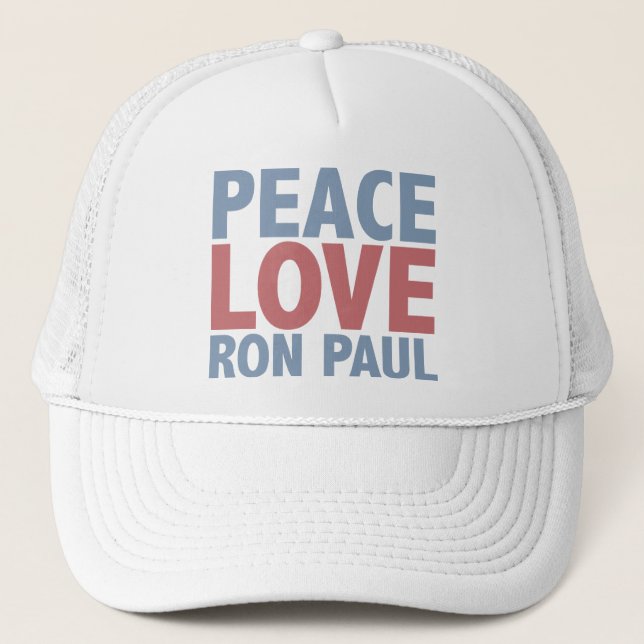 Fredkärlek Ron Paul Truckerkeps (Framsida)