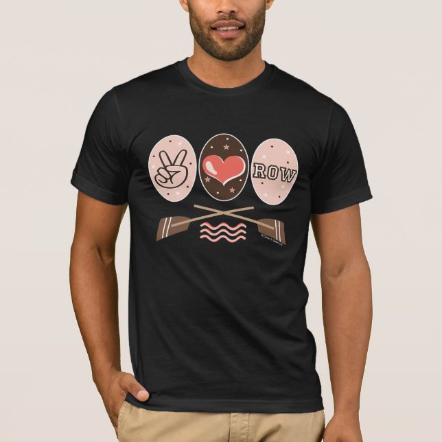 Fredkärlek ror ro T-skjortan T-shirt (Framsida)