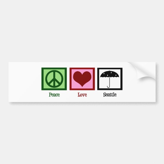 Fredkärlek Seattle Bildekal (Framsidan)