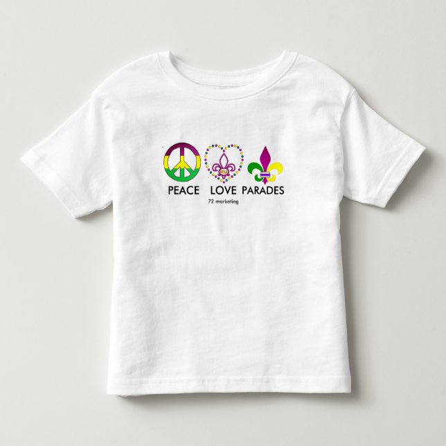 FREDKÄRLEK STÅTAR den Mardi Gras skjortan T-shirt (Framsida)
