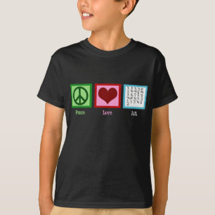 Fredkärlek undertecknar språk t shirt