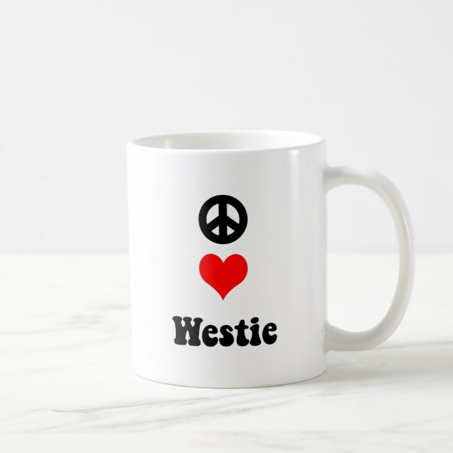 Fredkärlek Westie Kaffemugg (Höger)
