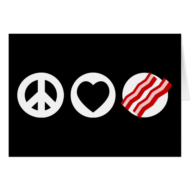 Fredkärlekbacon Hälsningskort (Framsidan Horizontal)