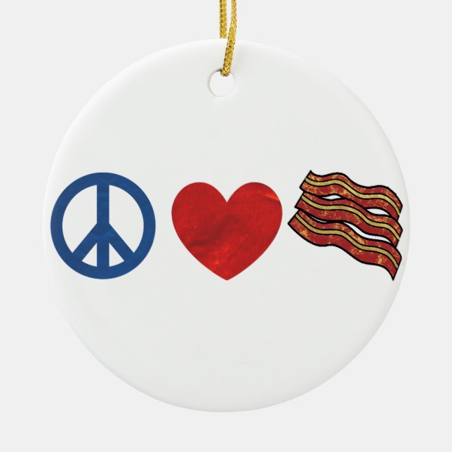 Fredkärlekbacon Julgransprydnad Keramik (Framsidan)