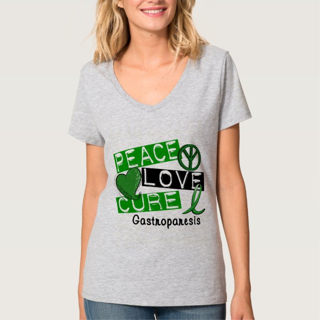 Fredkärlekbot Gastroparesis T-shirt (Framsida)