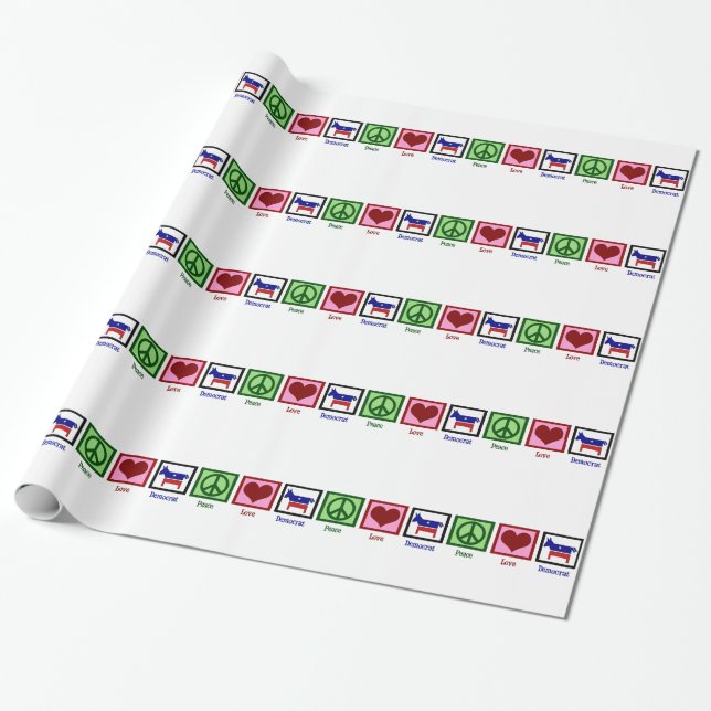 Fredkärlekdemokrat Presentpapper (Utrullad)