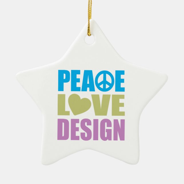 Fredkärlekdesign Julgransprydnad Keramik (Framsidan)