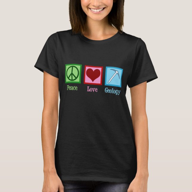 Fredkärlekgeologi T Shirt (Framsida)