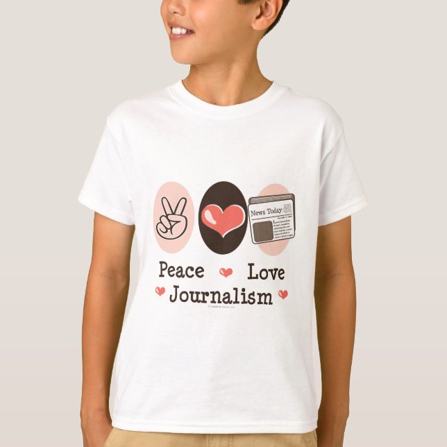 Fredkärlekjournalistik lurar tröjan tee shirt (Framsida)