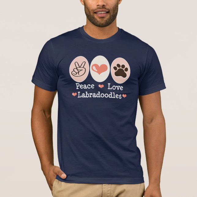 FredkärlekLabradoodles Tshirt Tee Shirt (Framsida)