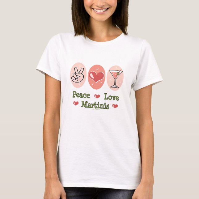 FredkärlekMartini T-tröja T Shirt (Framsida)