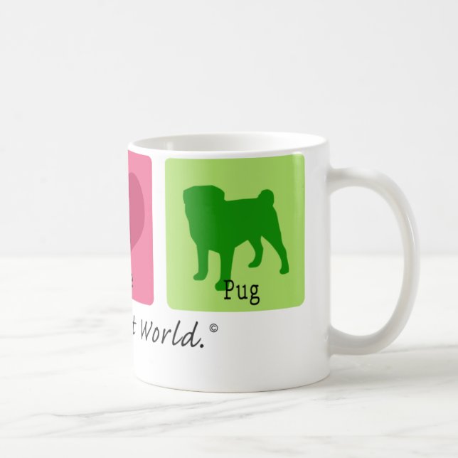 Fredkärlekmops Kaffemugg (Höger)