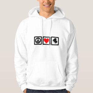 Fredkärlekpiano Sweatshirt Med Luva