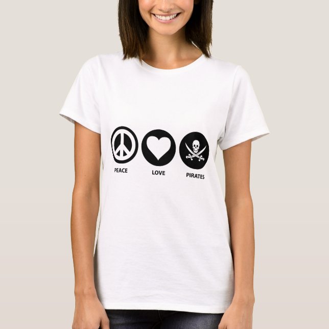 Fredkärlekpirater Tee (Framsida)