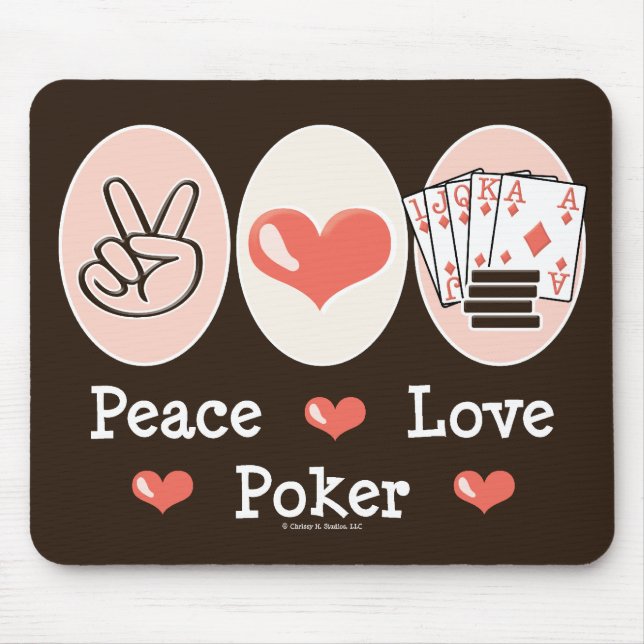 Fredkärlekpoker Mousepad Musmatta (Framsidan)